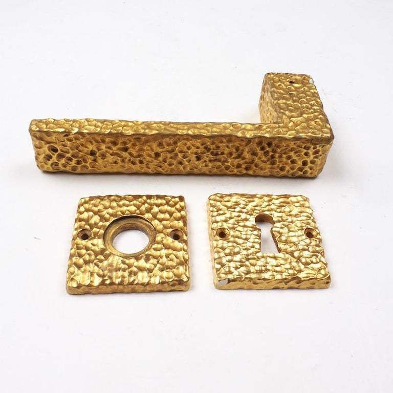 Three Sets Of French 1970s Gilt Door Handles With Matching Key Plates photo furniture