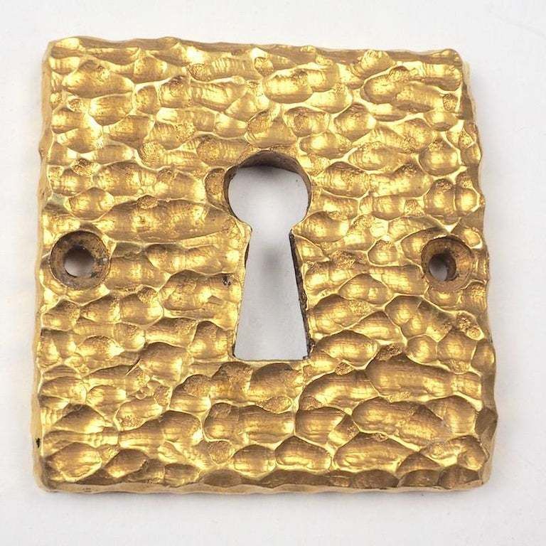 Three Sets Of French 1970s Gilt Door Handles With Matching Key Plates photo buy
