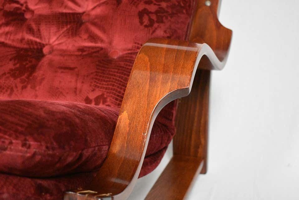 943.0 Scandinavian Set Of Armchair And Tabouret , 1960s photo