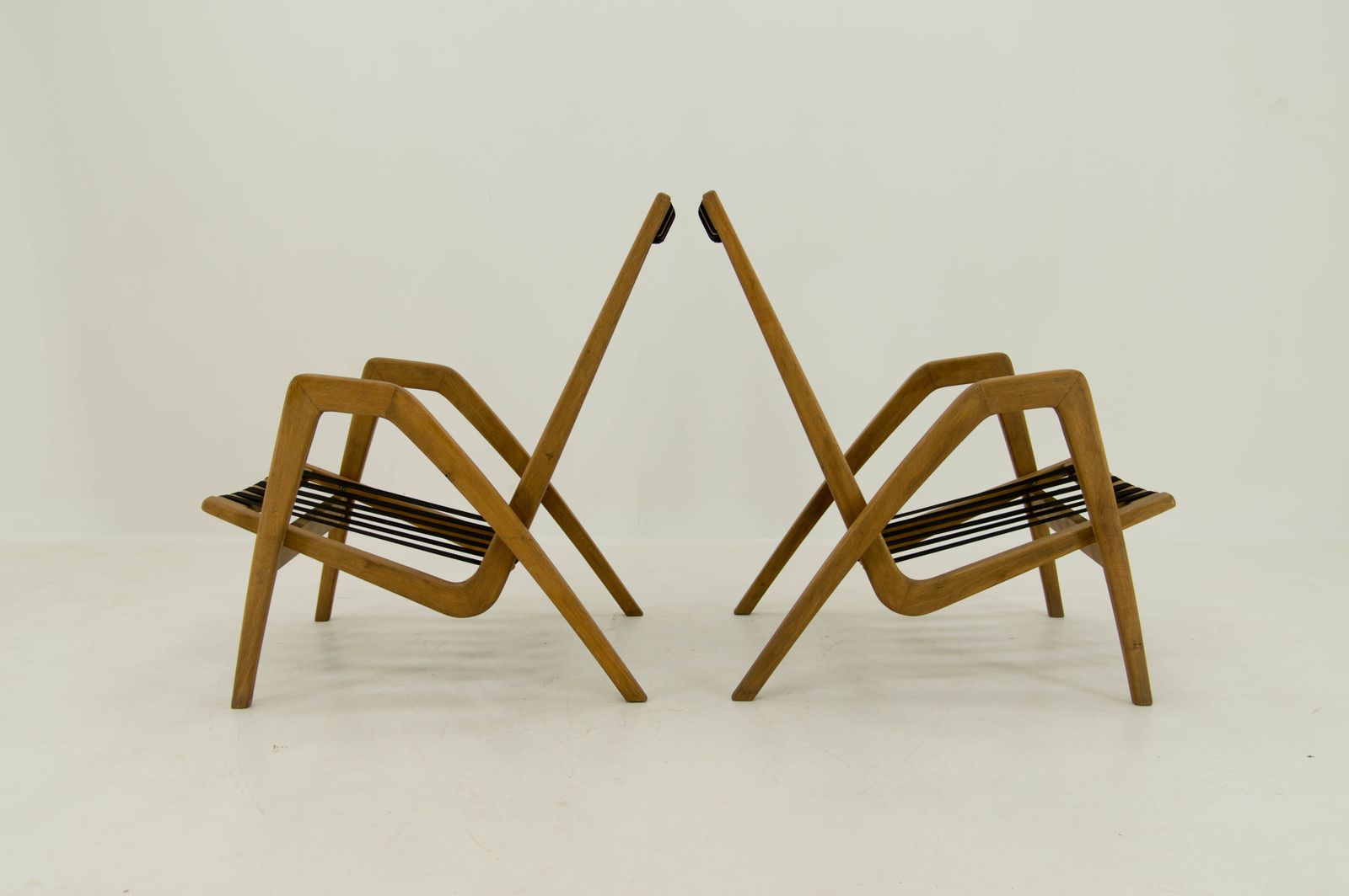 Ultra Rare Set Of Film Inventory Armchairs By Jan Vanek, 1950s