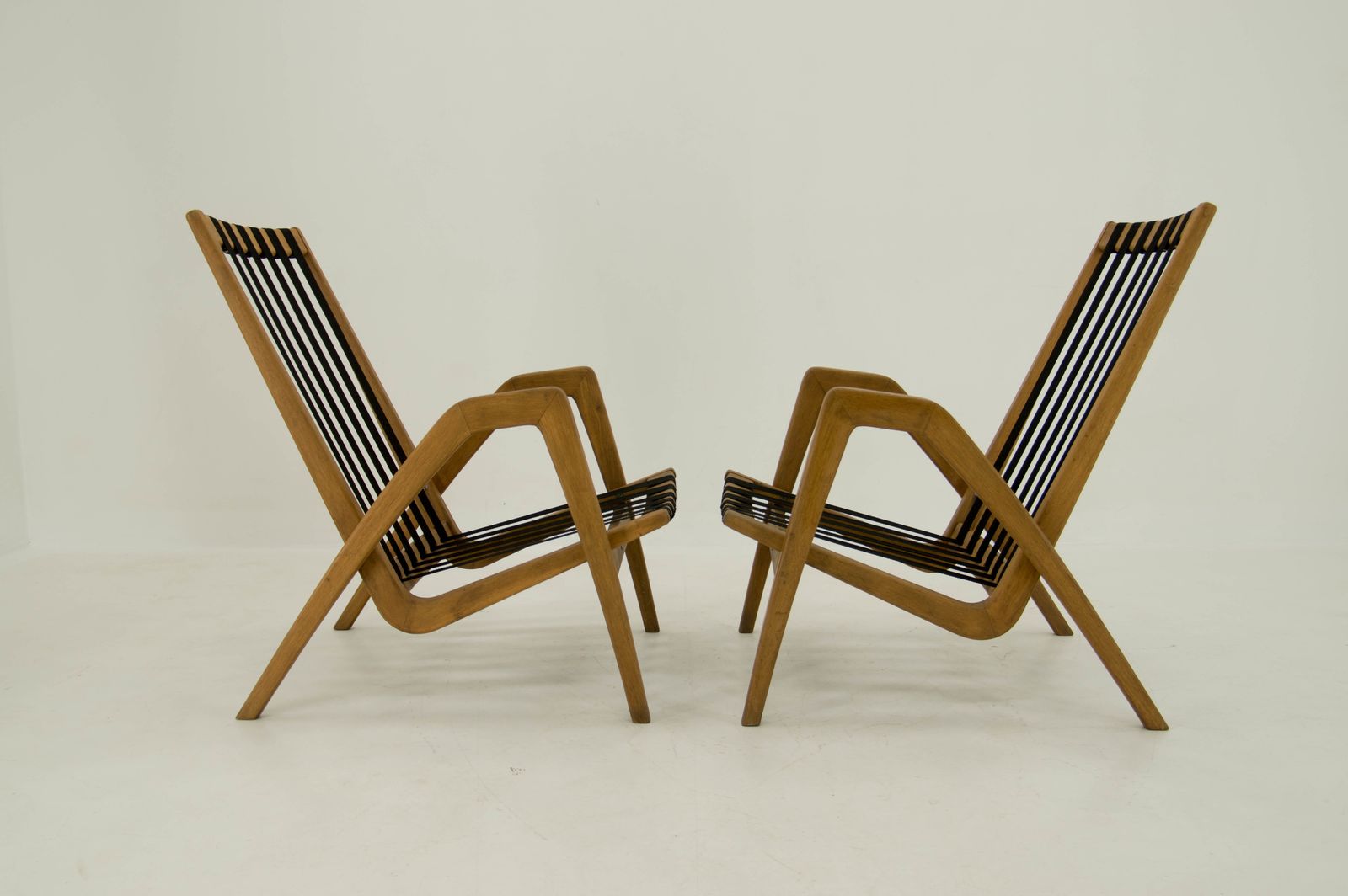 Ultra Rare Set Of Film Inventory Armchairs By Jan Vanek, 1950s photo for sale
