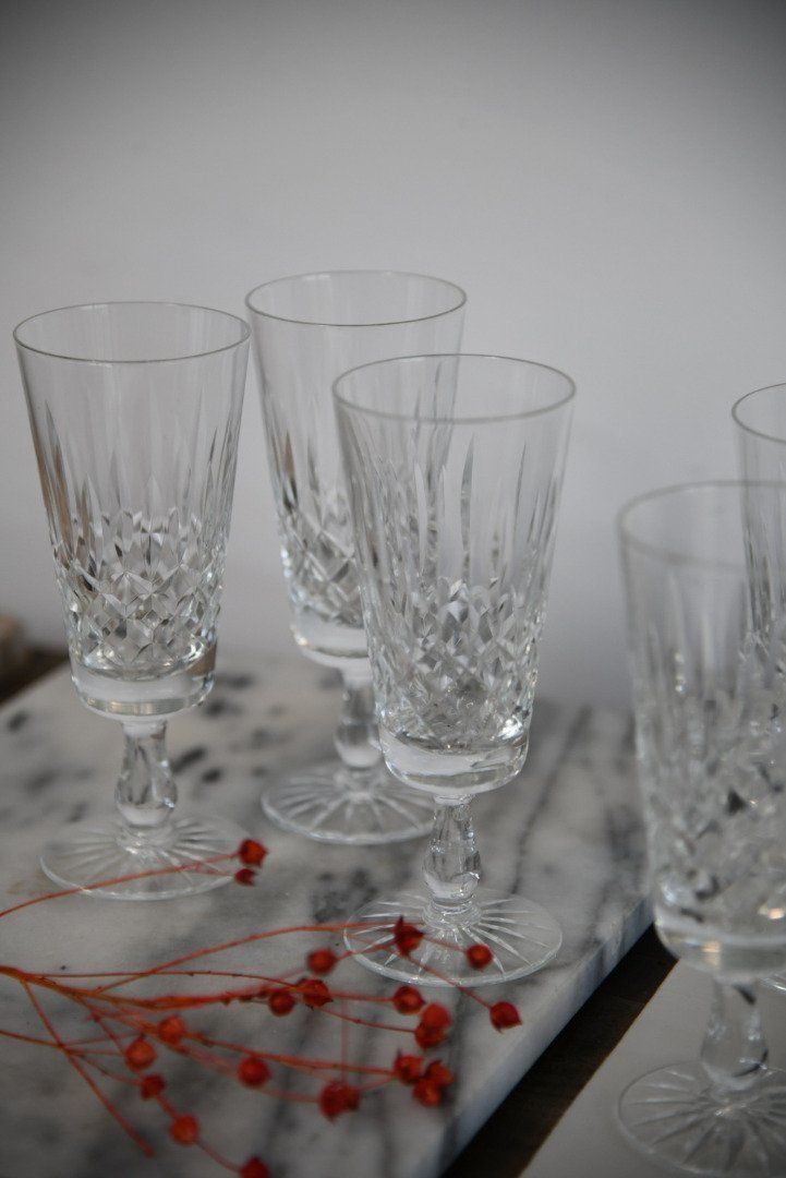 5 Cut Glass Champagne Glasses photo furniture