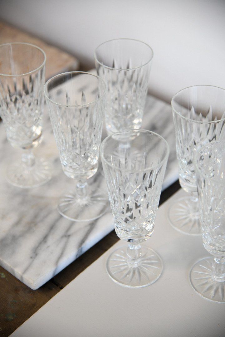 5 Cut Glass Champagne Glasses photo Home Decor