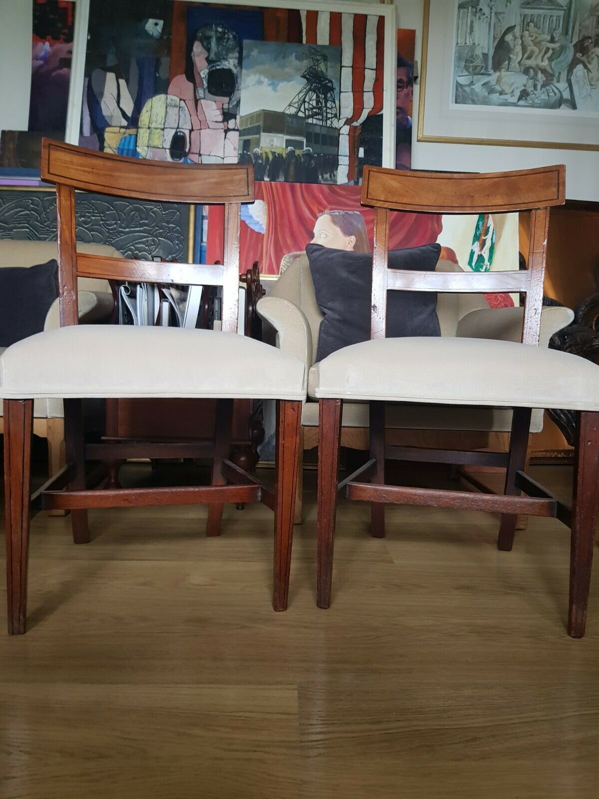 photo furniture Four Regency Period Early 19th Century Antique Chairs