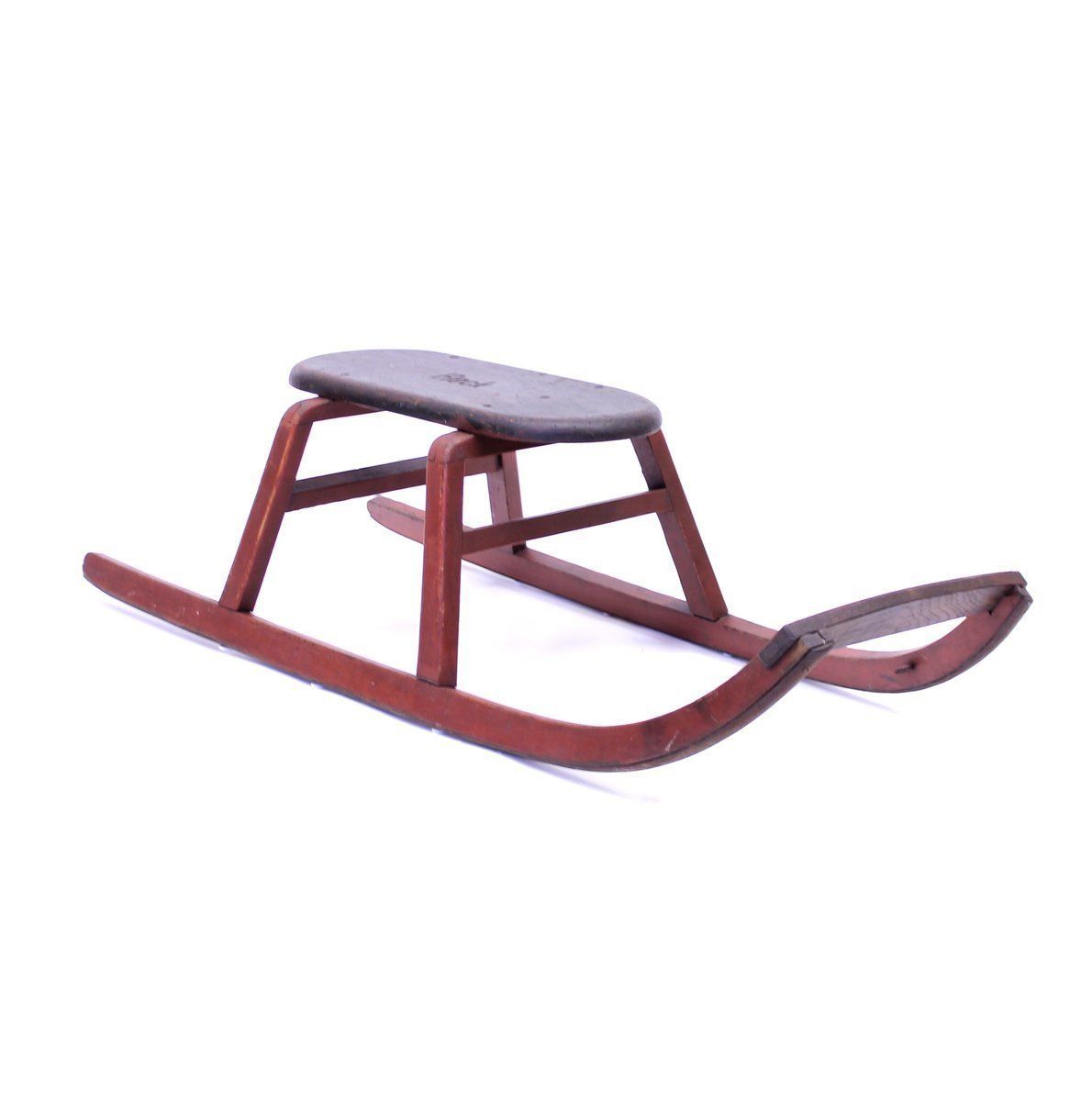 Vintage Wooden Sled, 1940s photo Home Decor