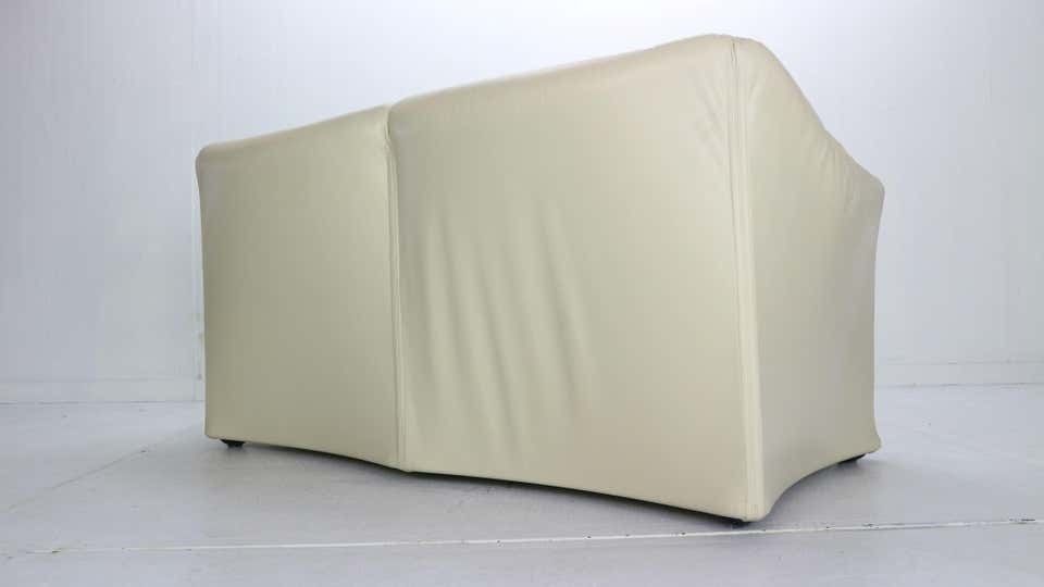 Mario Bellini "Tentazione" Leather Sofa Or Loveseat For Cassina, 1970s photo vintage