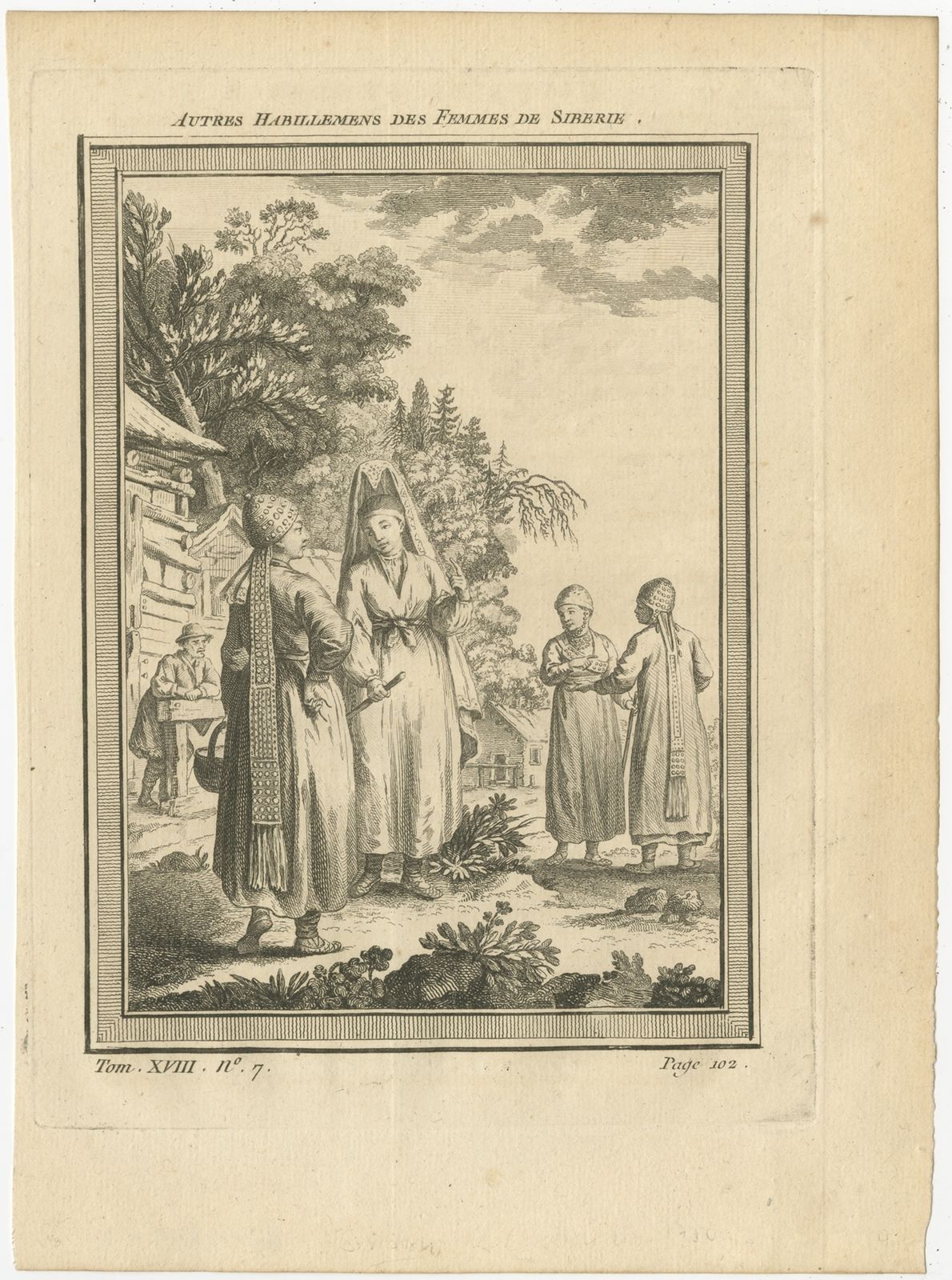 Antique Print Of Siberian Women By Prévost (1768)