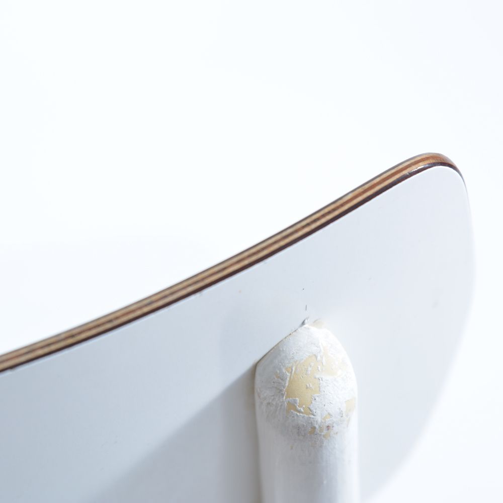 Midcentury White Chair By T On In Oak & Formica, Czechoslovakia 1960s photo vinterior