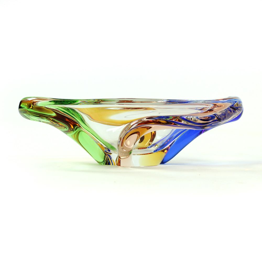 Art Glass Bowl, Rhapsody Collection By Frantisek Zemek For Sklarna Mstisov, 1960 photo 344.0