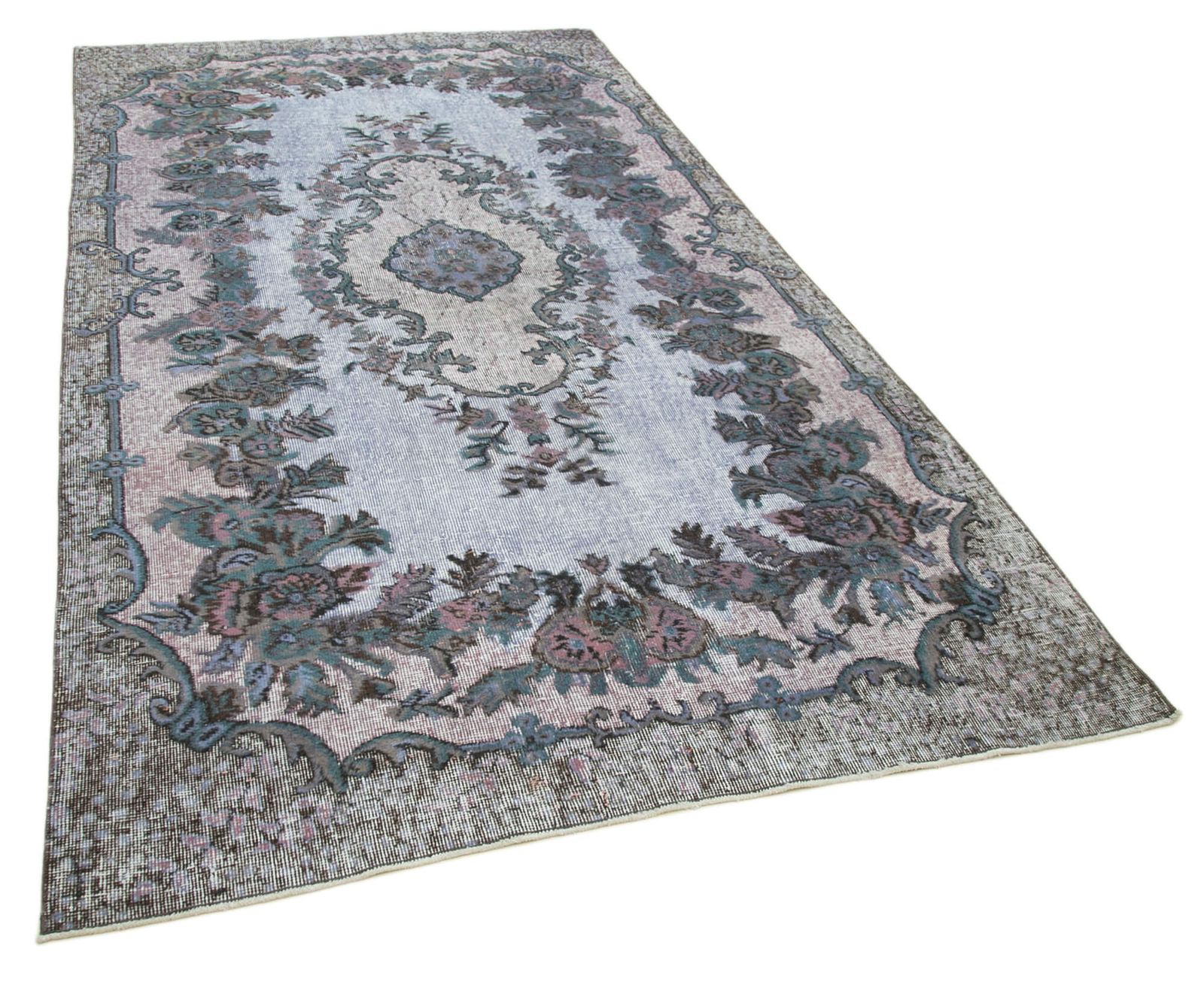Handmade Traditional Grey Overdyed Rug photo furniture