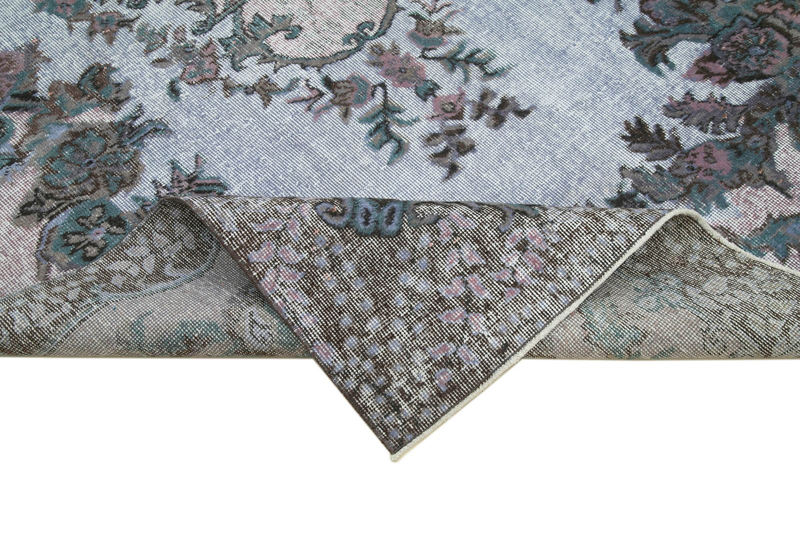Handmade Traditional Grey Overdyed Rug photo vinterior