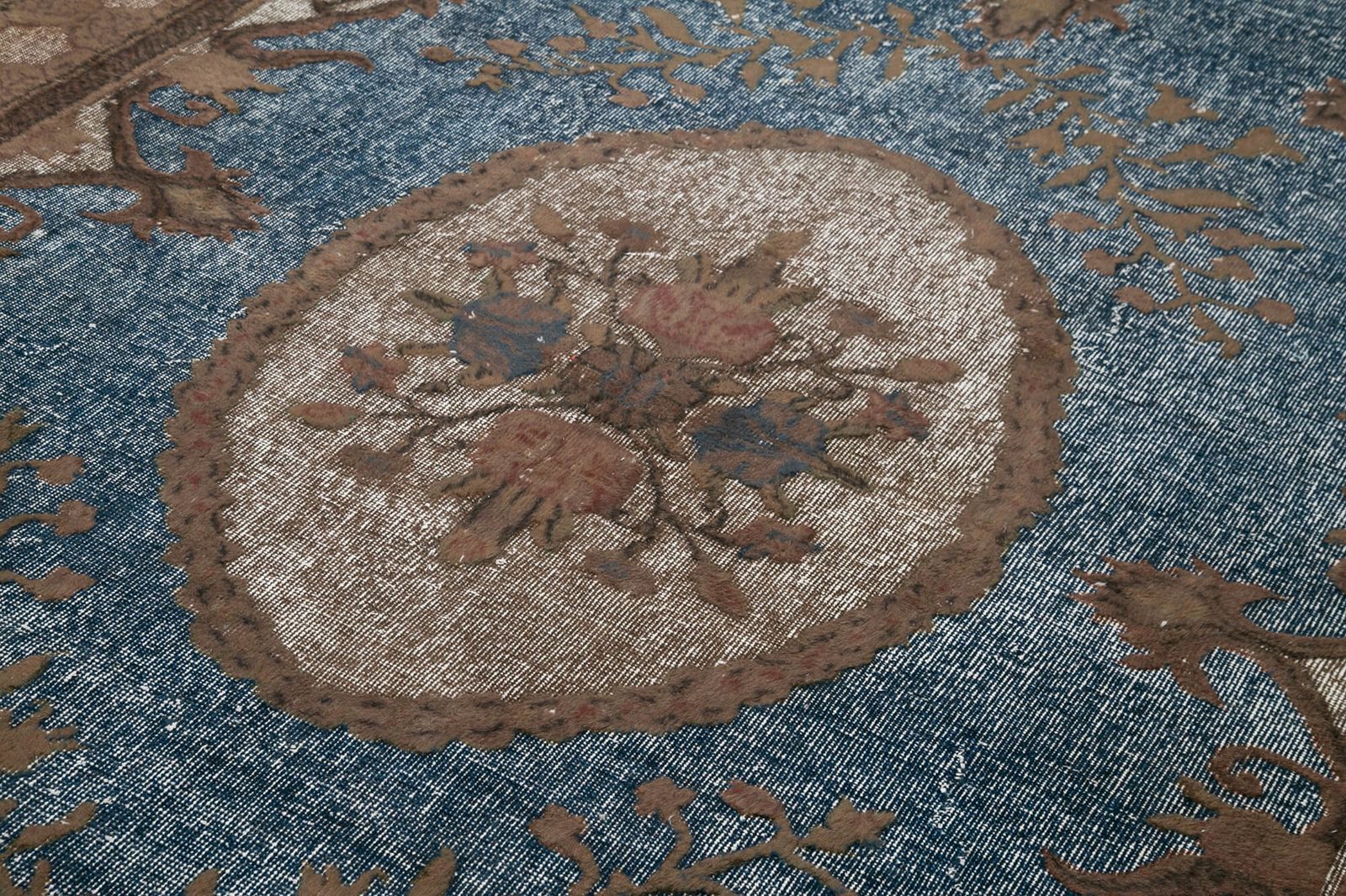 Handmade Contemporary Brown Overdyed Rug photo 740.0