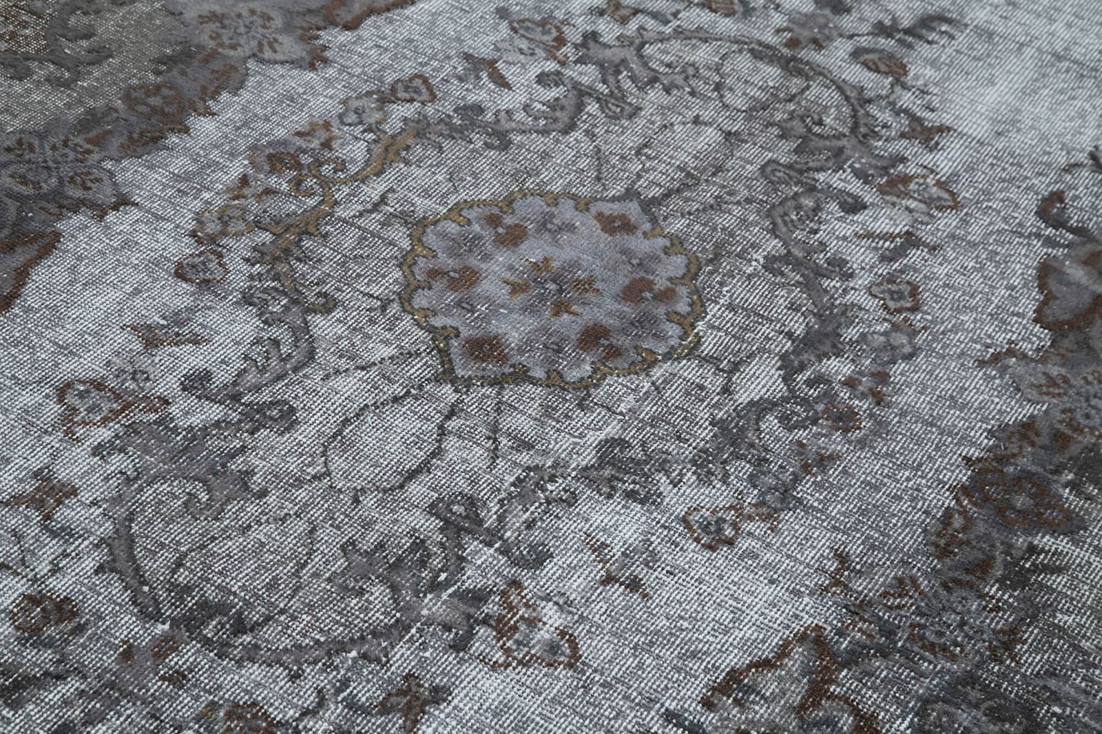 Handmade Contemporary Grey Overdyed Rug photo 540.0