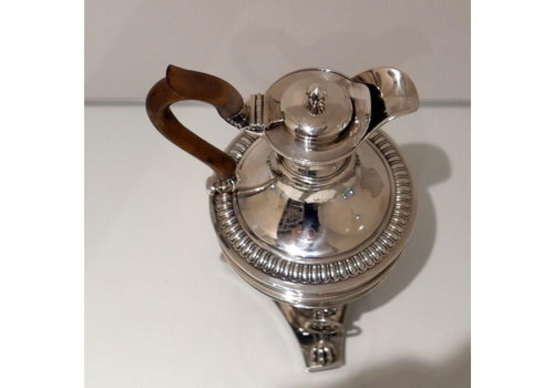 Early 19th Century Antique George III Sterling Silver Biggin On Stand London 1807 John Emes photo vintage