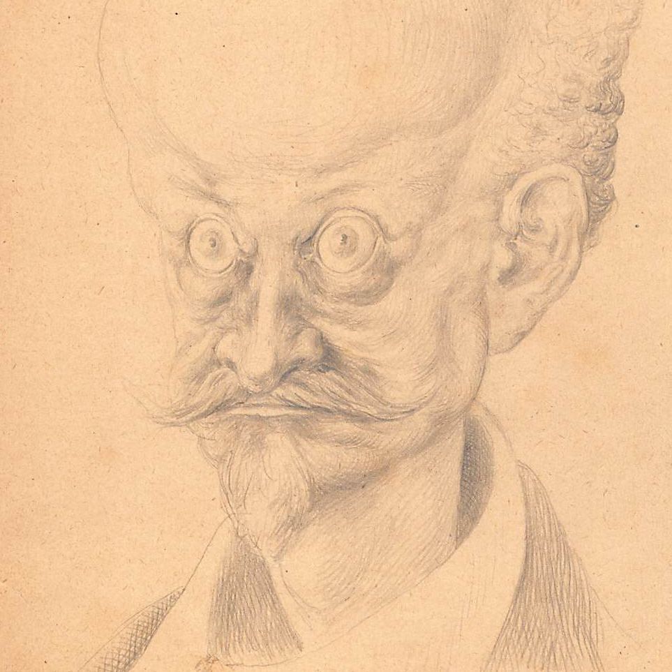 Original Drawing Philipp Scheidemann Caricature In Pencil On Paper Early Twentieth