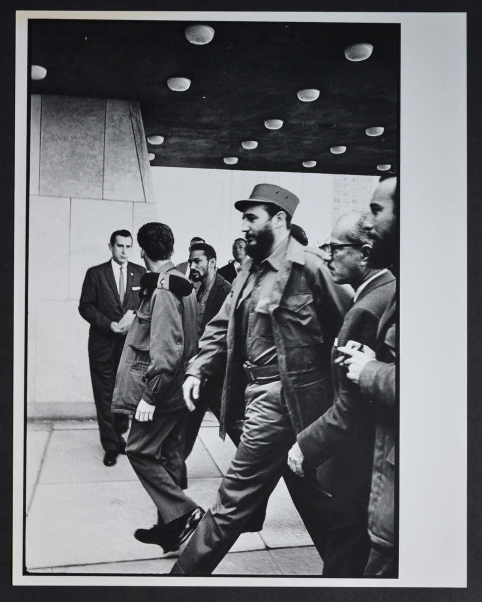 Rolf Gillhausen Fidel Castro Entering Buidling, Cuba 1950s. 1950 1959