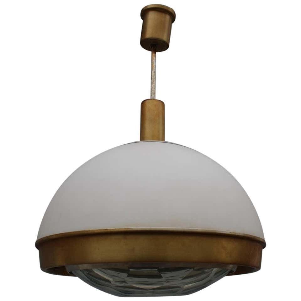 Chandelier Pia Guidetti Crippa For Lumi Italian Midcentury Design White Diamond