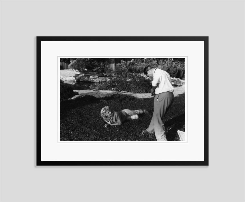 'Marilyn Monroe' 1954 Oversize Silver Gelatin Print Framed In Black
