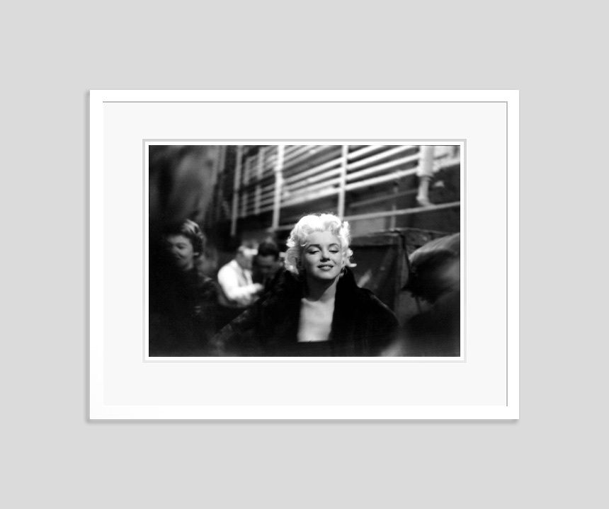 'Marilyn Takes It To The Streets' Marilyn Monroe 1955 Oversize Silver Gelatin Print Framed In White