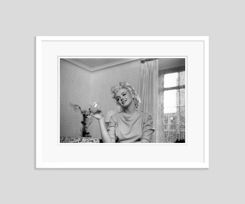 'Quiet Moment' Marilyn Monroe 1955 Oversize Silver Gelatin Print Framed In White