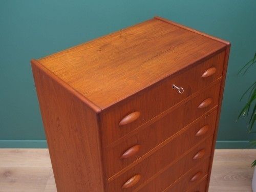 Teak Chest Of Drawers, 1970s, Danish Design photo vintage