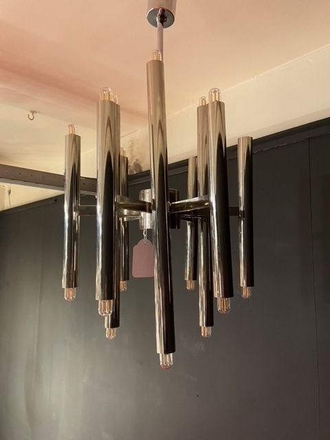 photo for sale Gaetano Sciolari Ceiling Lamp With 18 Lights For Boulanger