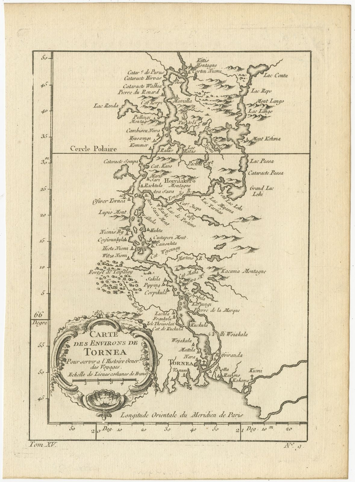Antique Map Of The Region Of Tornio By Prévost (1759)