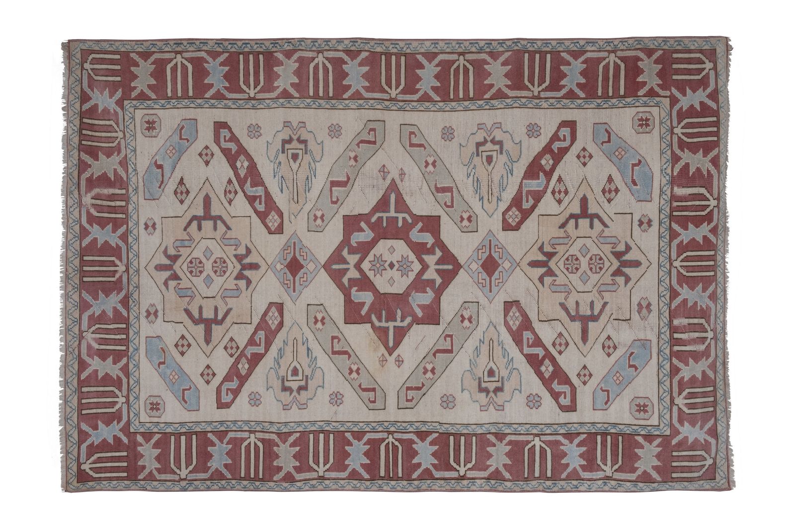 Hand Knotted Contemporary Large Turkish Oushak Rug With Mid Century Modern Style In Soft Muted Colors 175 X 257 Cm