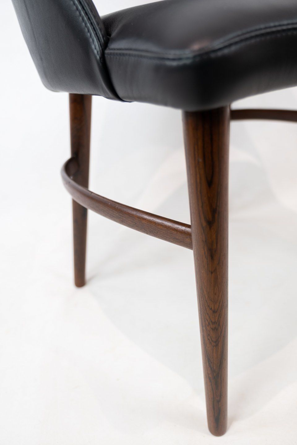 Armchair Upholstered In Black Elegance Leather With Rosewood Legs Designed By Chr. Linneberg From The 1960s. photo Furniture