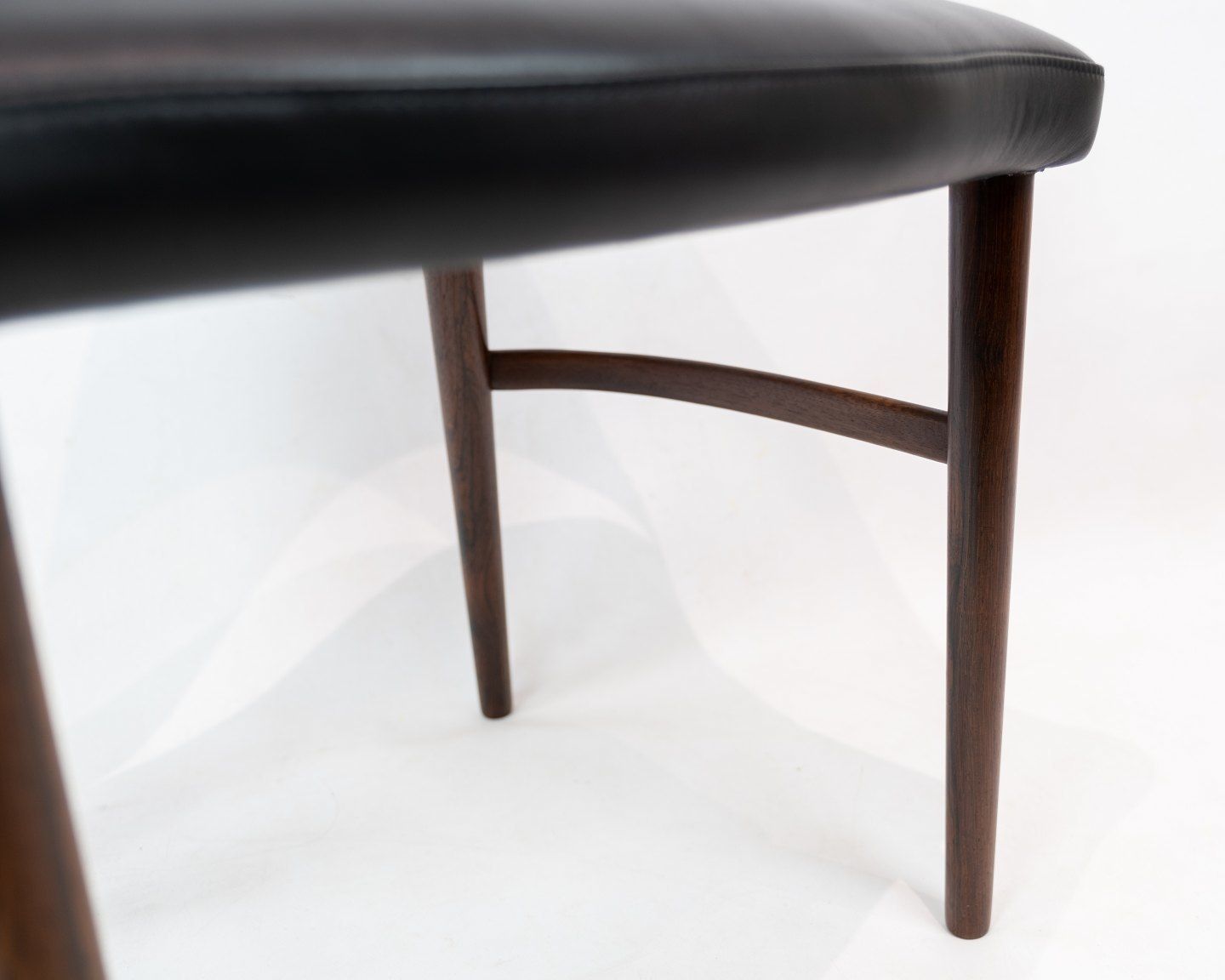 Armchair Upholstered In Black Elegance Leather With Rosewood Legs Designed By Chr. Linneberg From The 1960s. photo 790.0