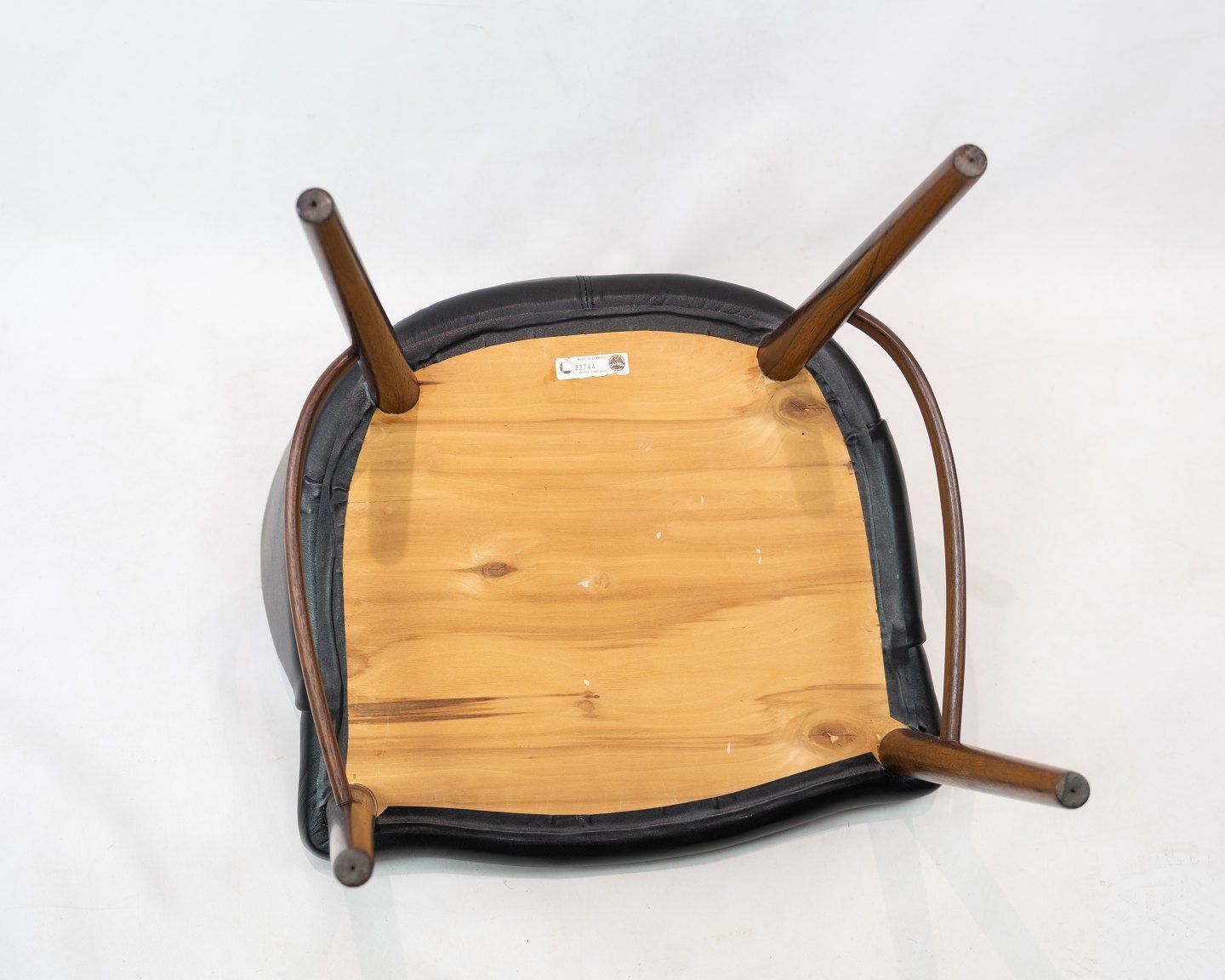 Armchair Upholstered In Black Elegance Leather With Rosewood Legs Designed By Chr. Linneberg From The 1960s. photo buy