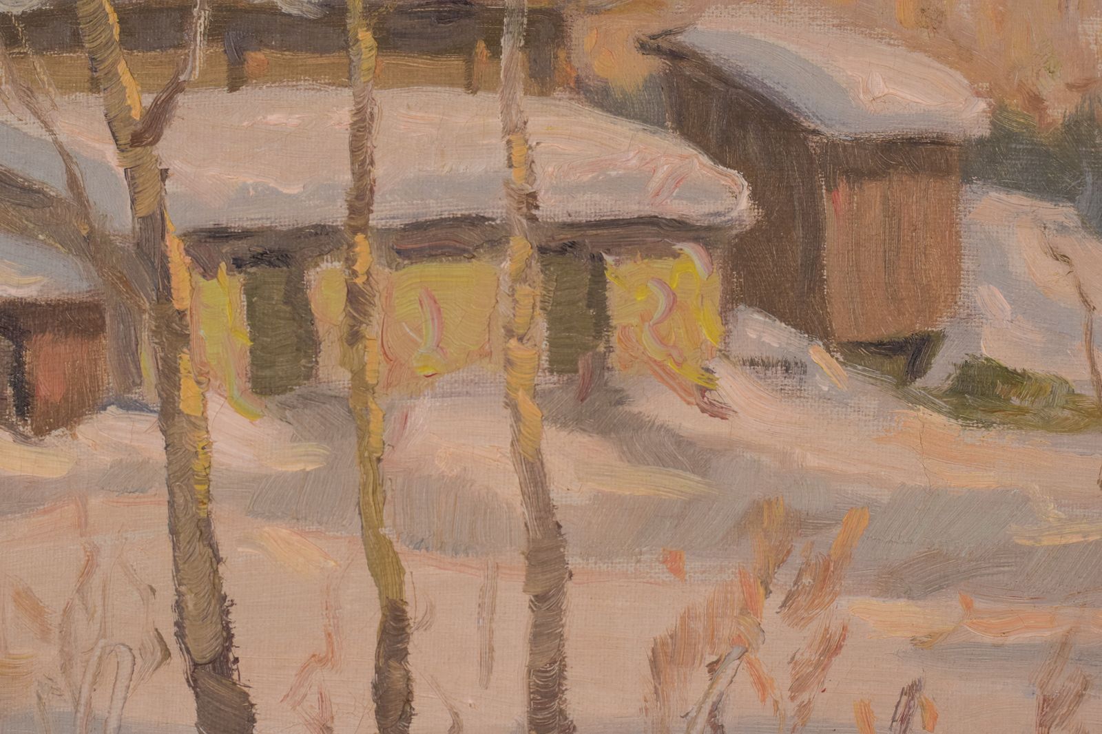 Einar Krüger – Post Impressionistisch Zweeds Sneeuwlandschap photo Kunst