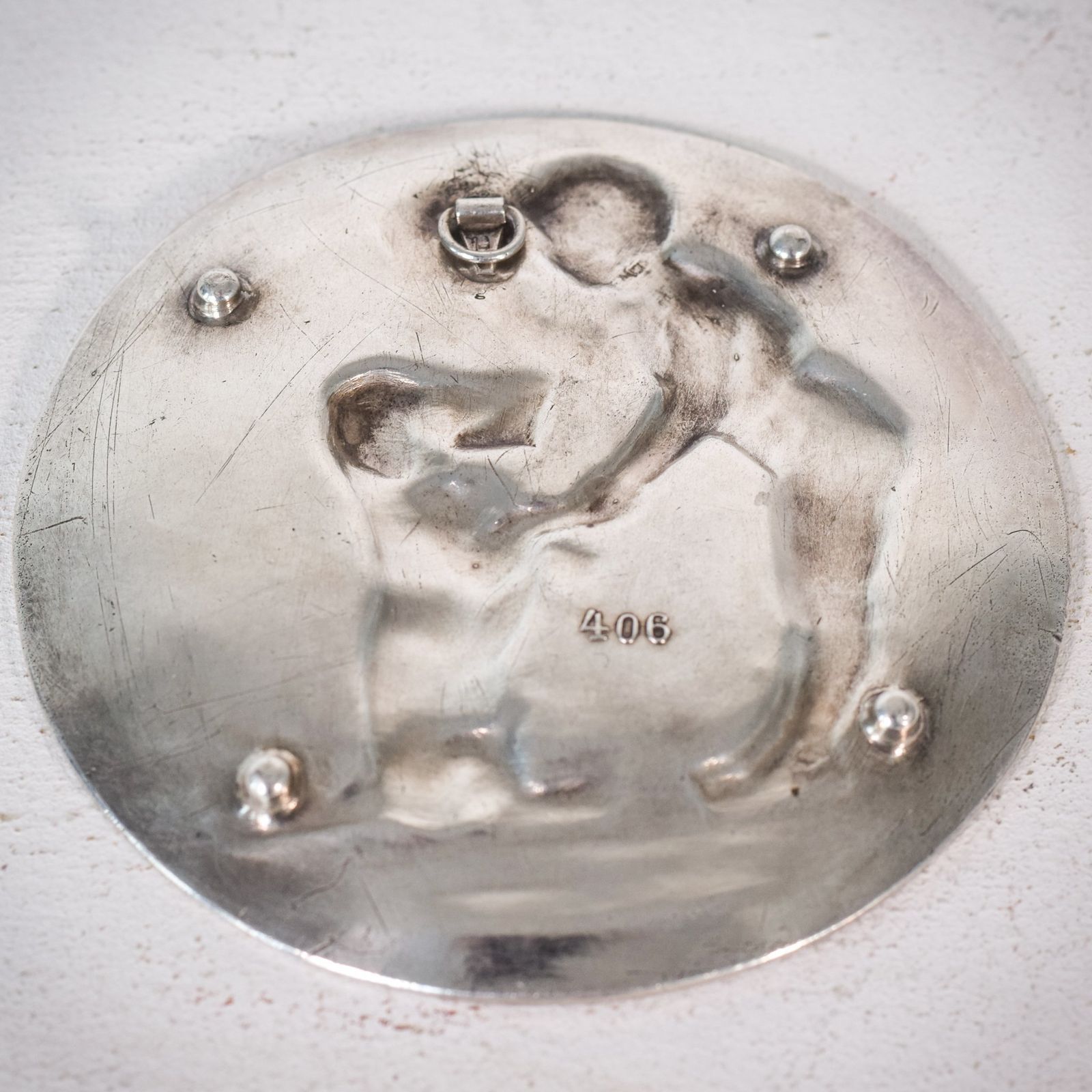 photo vinterior Drie Art Nouveau Tinnen Schalen