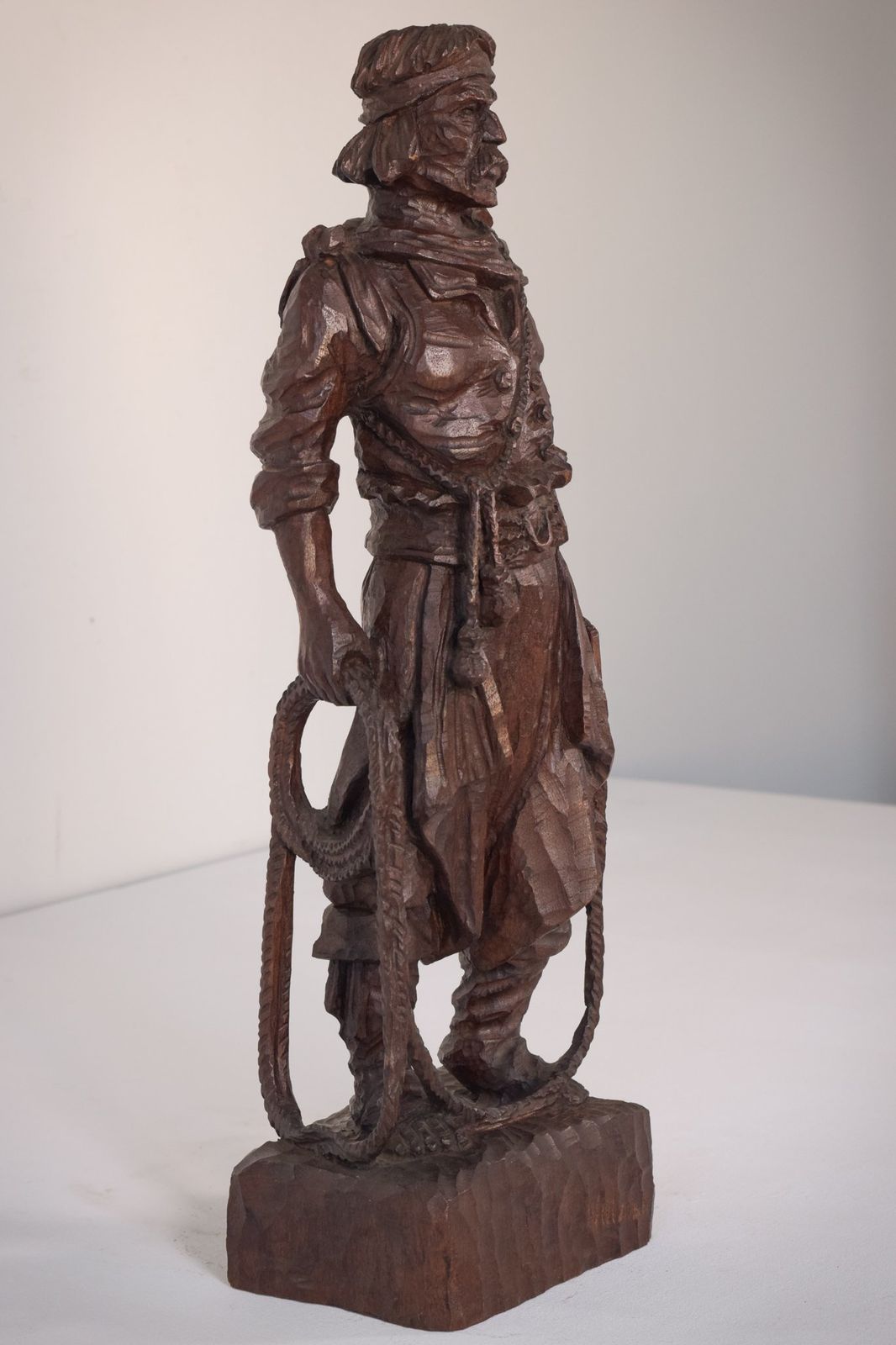 Hand Carved Wooden Sculpture Of A Male Figure photo furniture