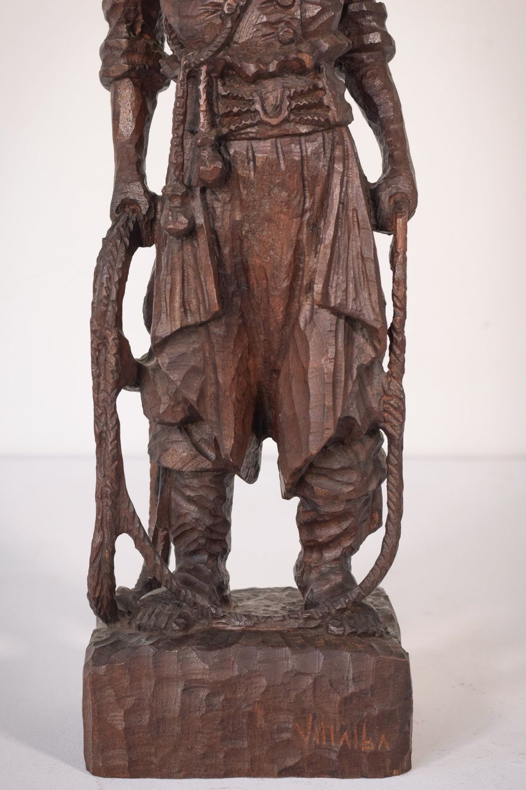 Hand Carved Wooden Sculpture Of A Male Figure photo buy