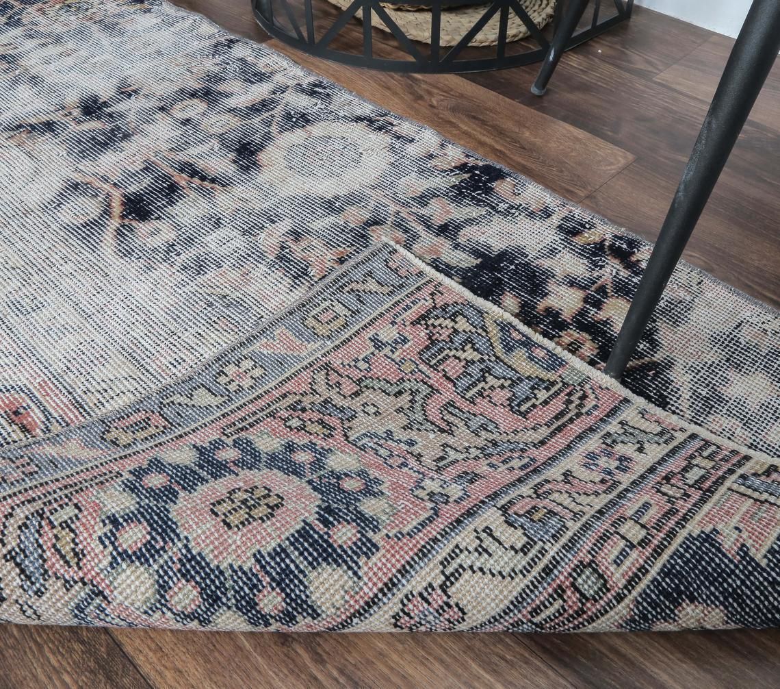 2x6 Turkish Vintage Runner, Oushak Handmade Wool Half Rug, Oriental Distressed Hallway Rugs, Farmhouse Decor, One Of A Kind, Anatolian photo vinterior