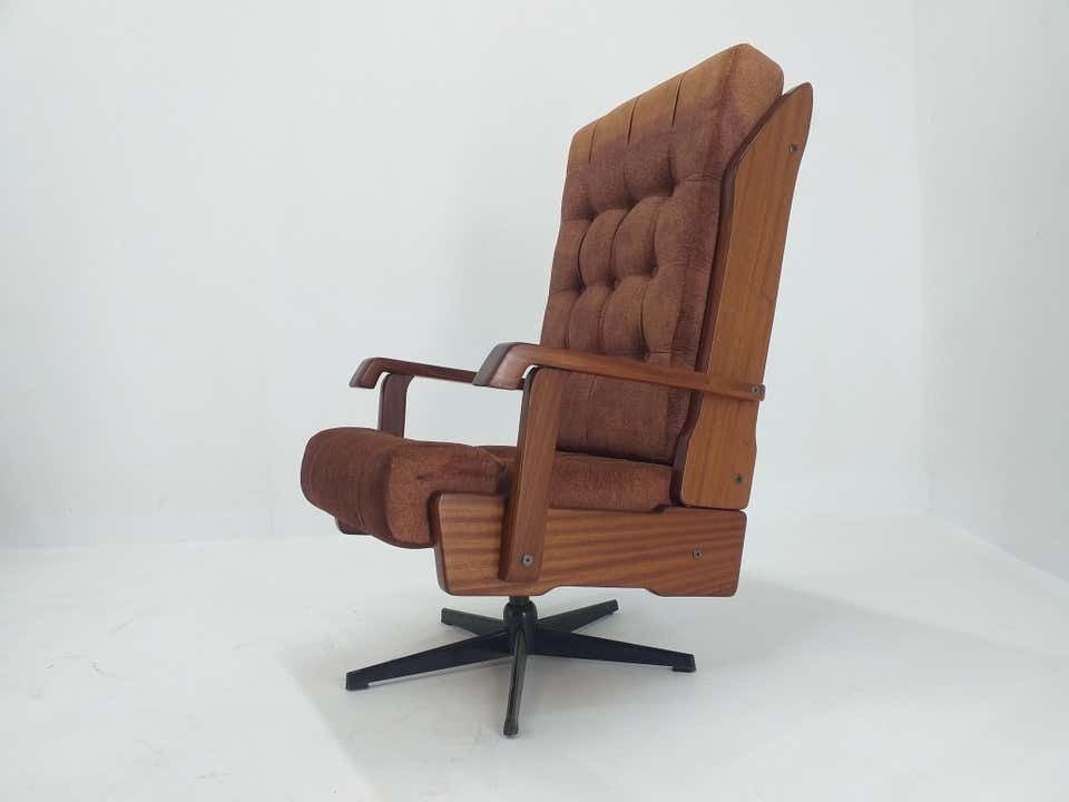Mid Century Scandinavian Swivel Armchair, Norway, 1970s. photo furniture