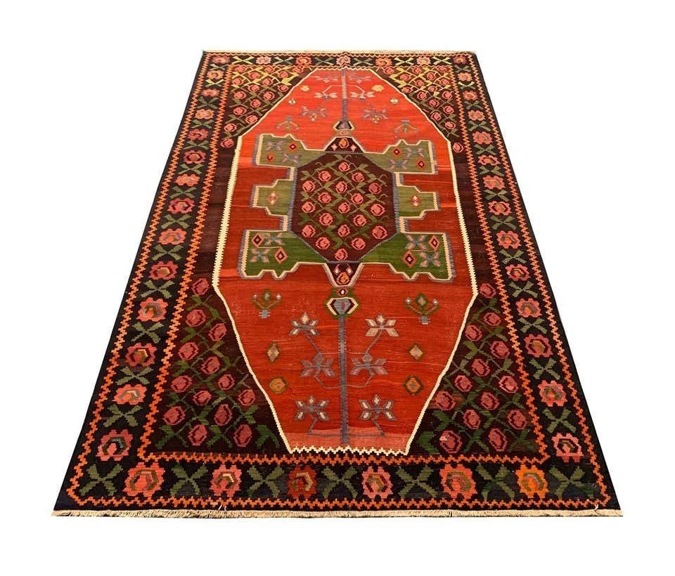 Antique Rugs Caucasian Karabagh Kilim Rug, Handmade Carpet Wool Geometric Kilims 147x248cm photo furniture