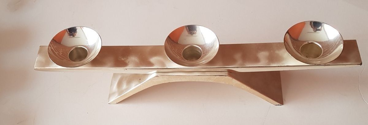 Ikora Silver Plated Candleholders By Radke Kurt For Wmf, 1960s, Set Of 2