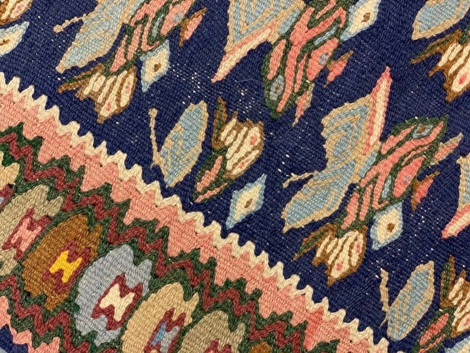 Antique Kilim Rug Caucasian Kilim, Handwoven Oriental Wool Rug  108x158cm photo vinterior