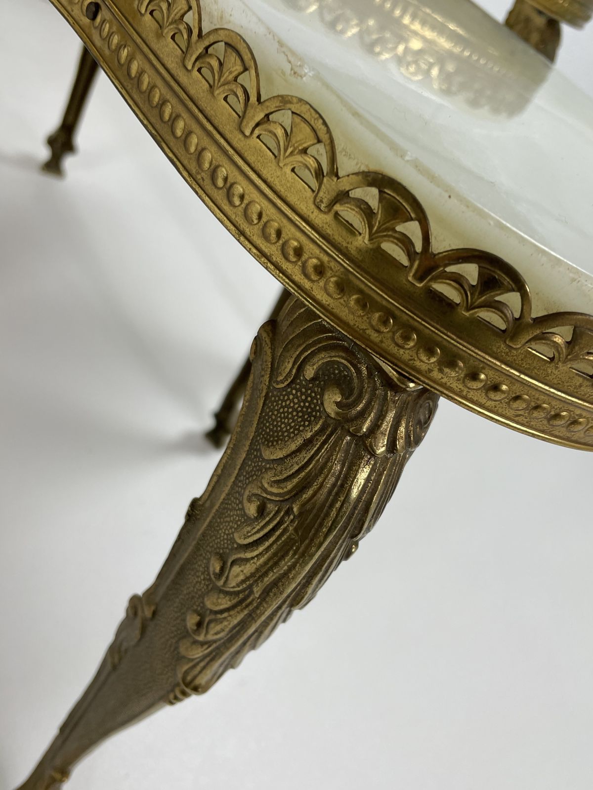 Hollywood Regency Onyx & Gilt Metal Italian Nest Of Tables photo vinterior