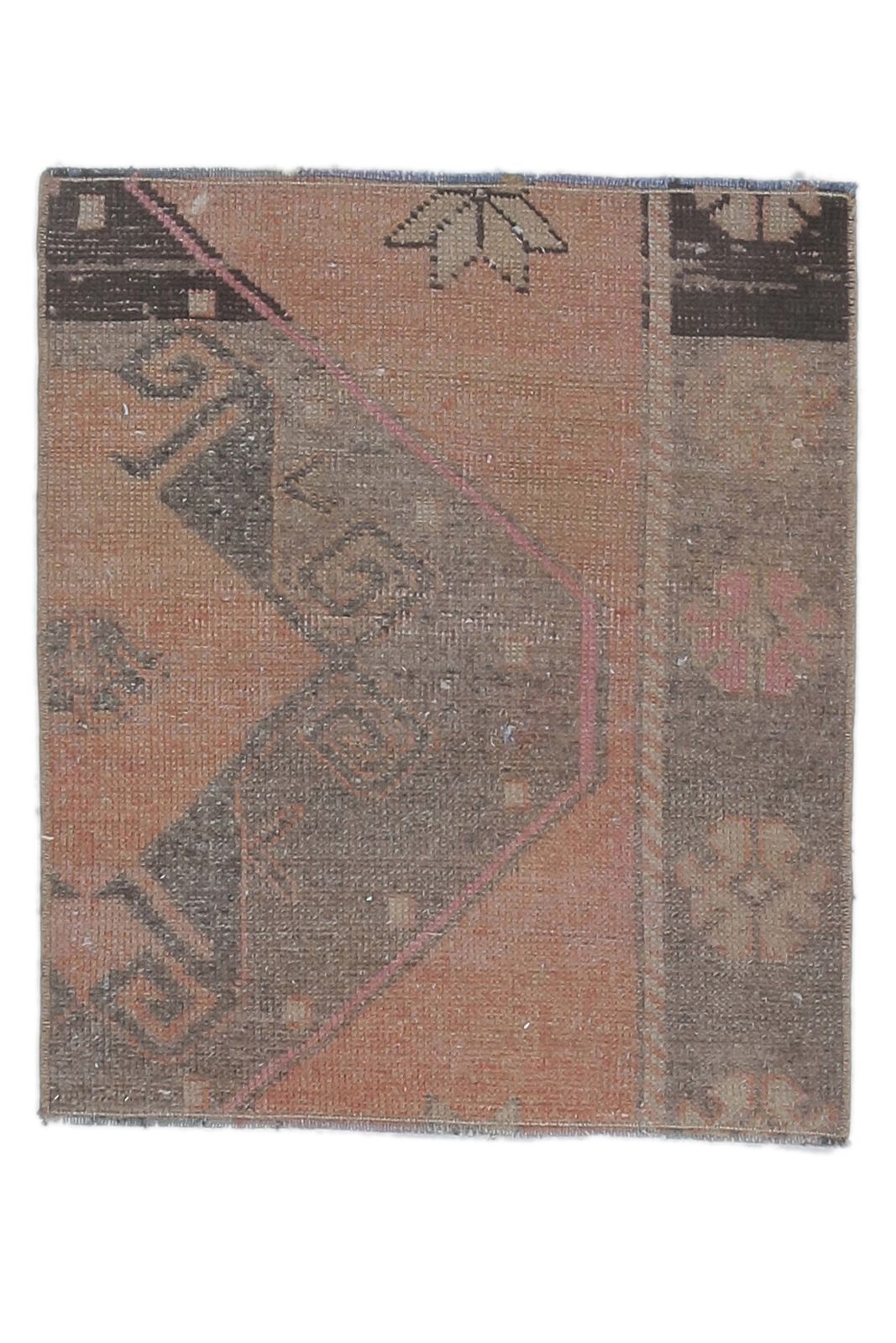 Turkish Vintage Oushak Rug, Door Mat Small Carpet, Handmade Wool Doormat, Oriental Camel Beige Mini Rugs, One Of A Kind, Made In Turkey