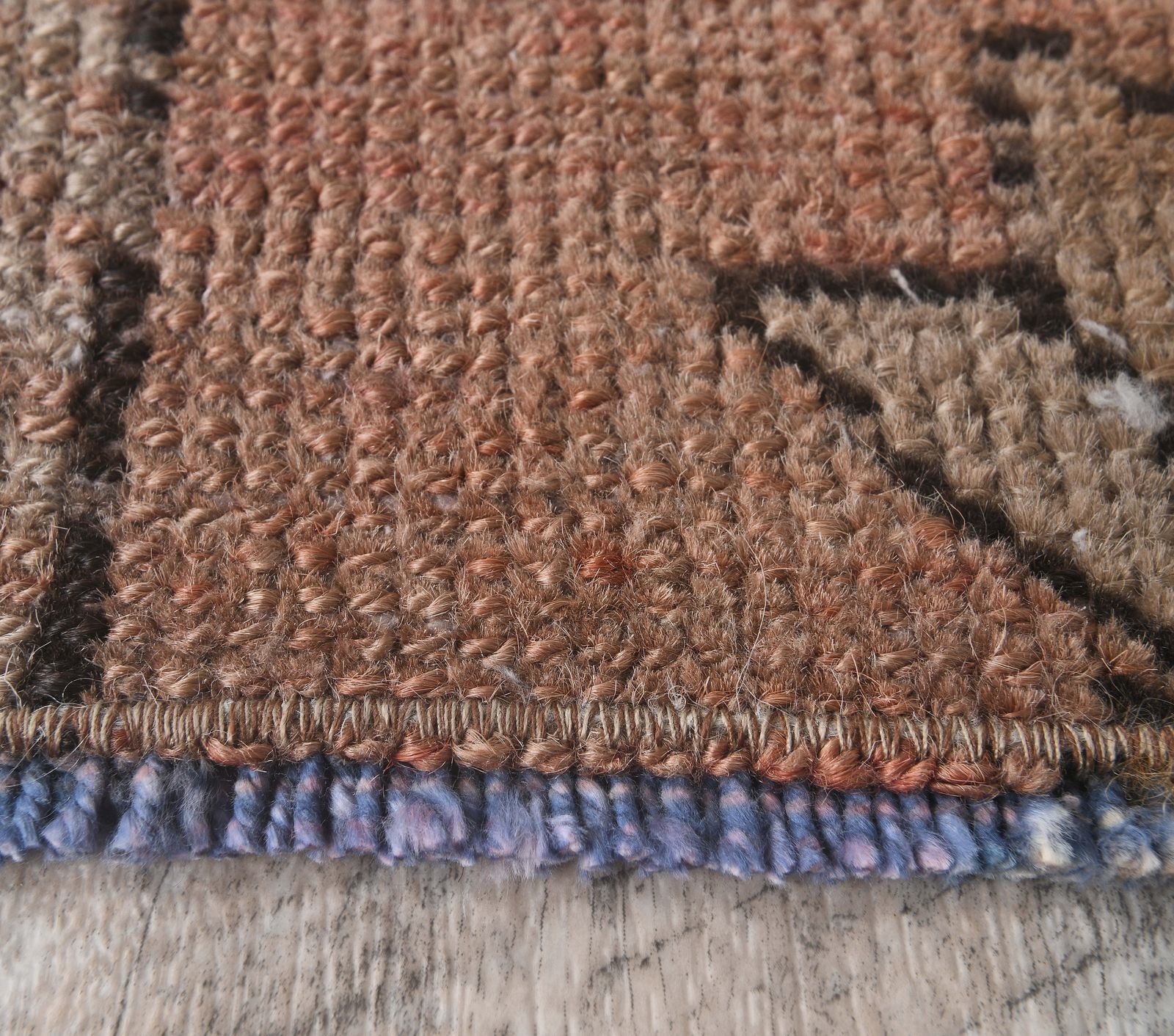 Turkish Vintage Oushak Rug, Door Mat Small Carpet, Handmade Wool Doormat, Oriental Camel Beige Mini Rugs, One Of A Kind, Made In Turkey photo Textiles