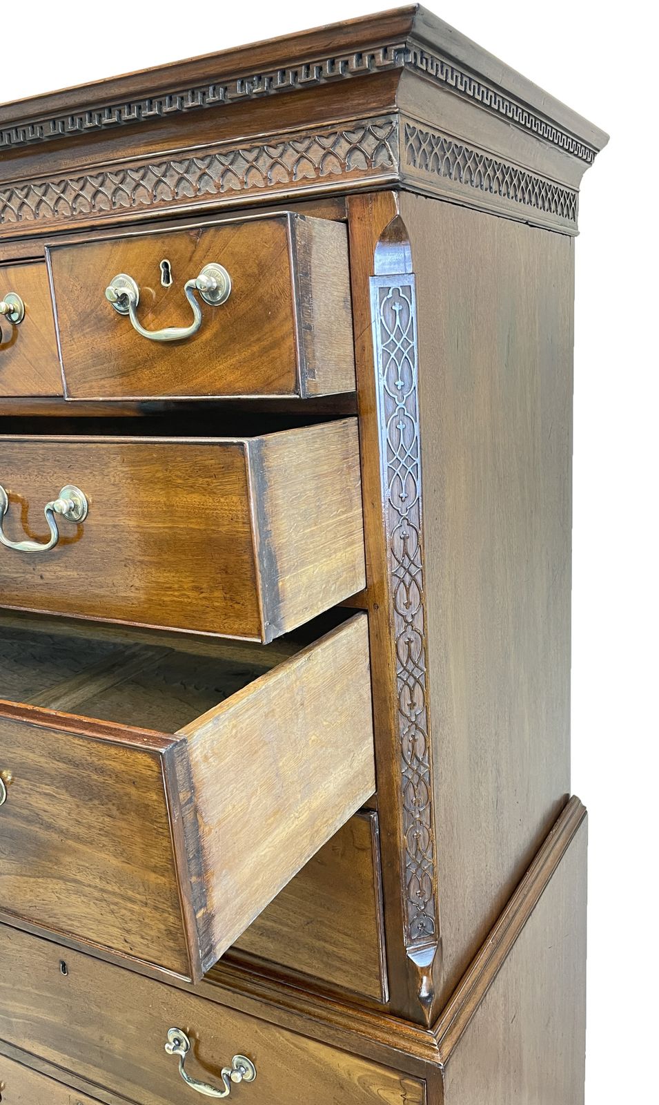 Georgian 18th Century Mahogany Tallboy / Chest On Chest (England, Circa 1760) photo for sale
