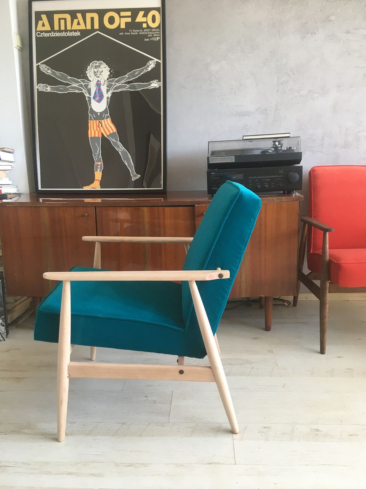 Mid Century Polish Vintage Chair 300 190 From 1960s By H. Lis. Personalization! photo 406.0