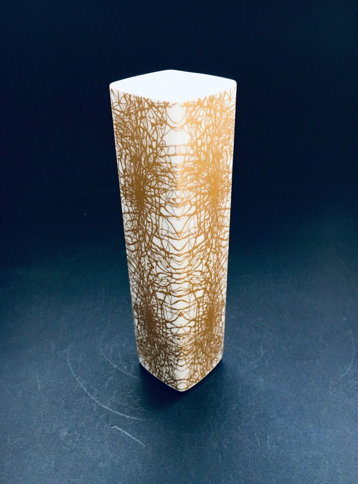 Art Porcelain Abstract Gold Pattern Vase By Heinrich & Co Selb Bavaria, Germany 1970s photo 417.88