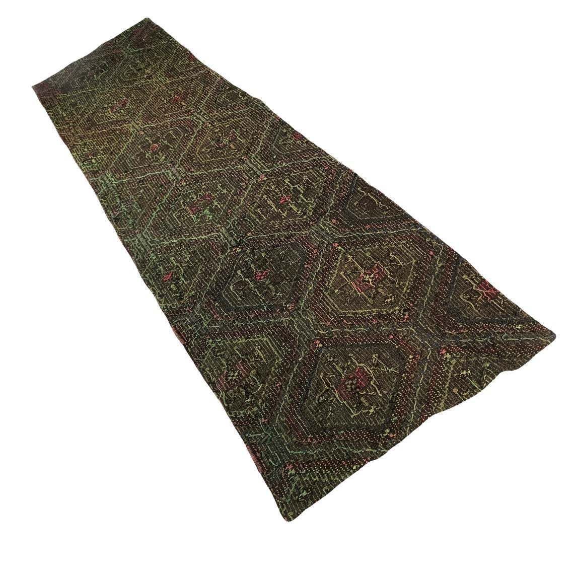 Traditional Turkish Kilim Rug Runner Shabby Vintage Wool Country Home Kelim Runner 300 X 70 Cm photo vinterior
