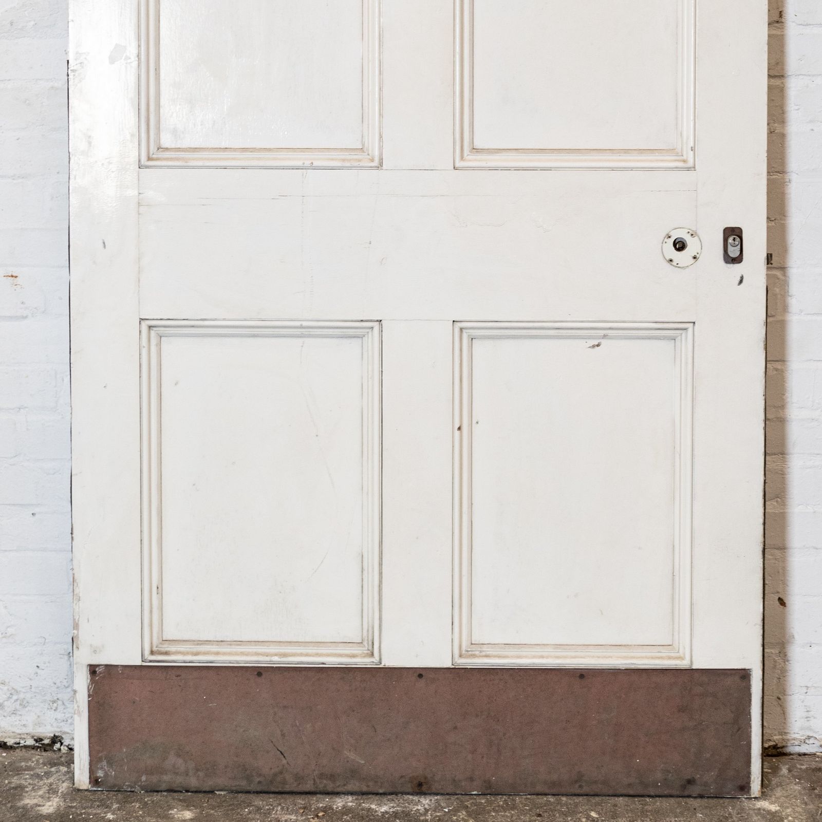 650.0 Large Georgian Style Solid Pine Panelled Door   225cm X 103.5cm photo