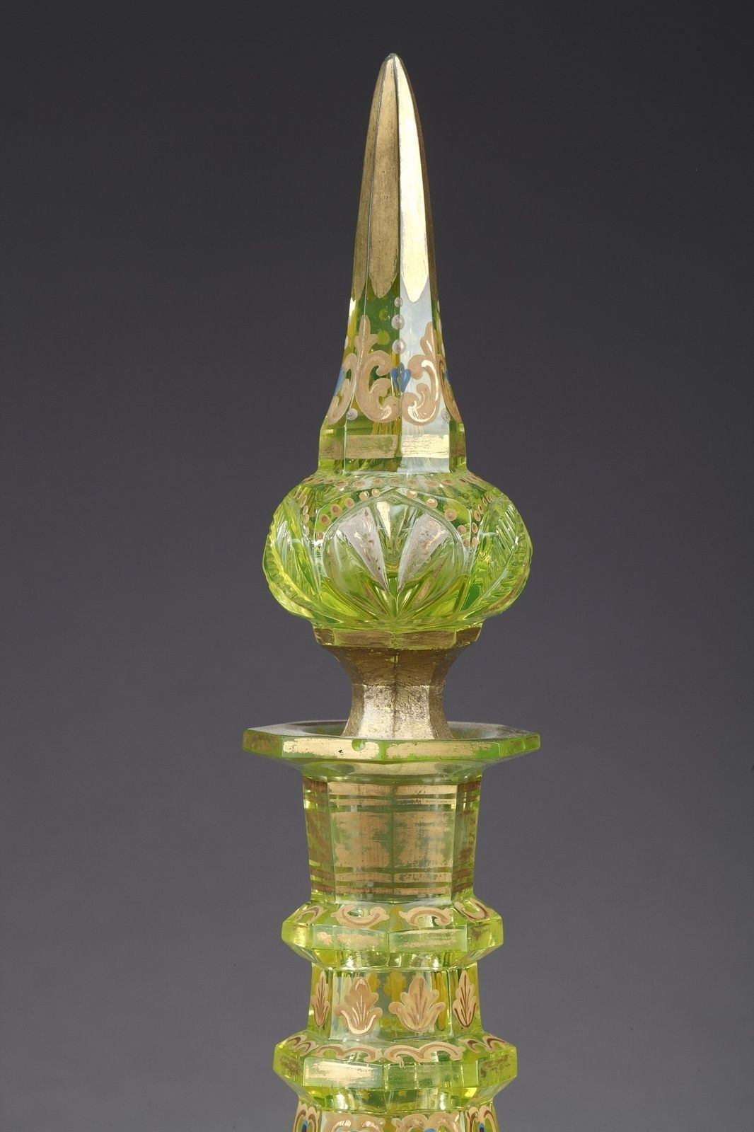 Ouraline Glass Decanter, Bohemia, 19th Century photo Home Decor