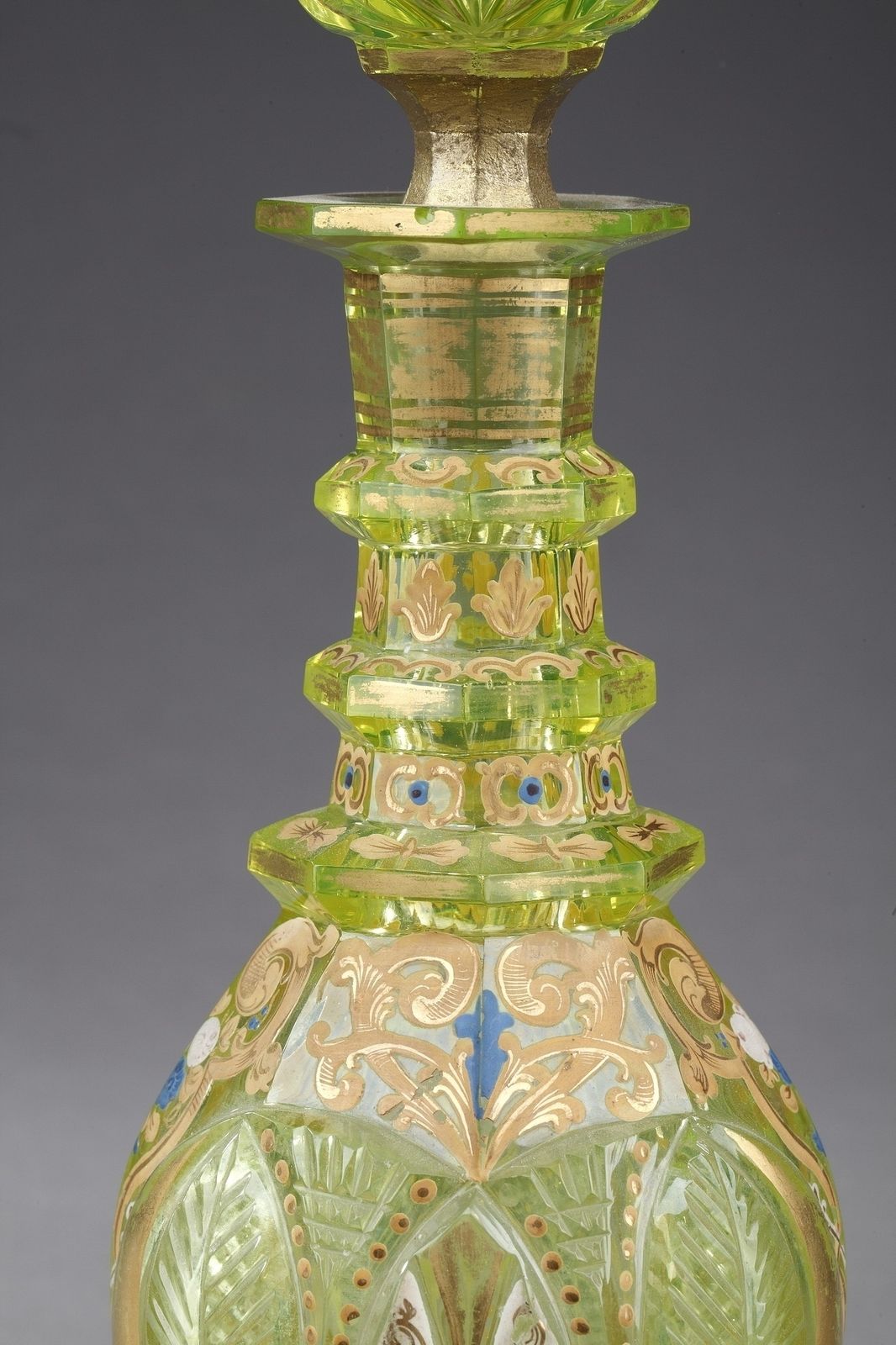 Ouraline Glass Decanter, Bohemia, 19th Century photo 1624.0
